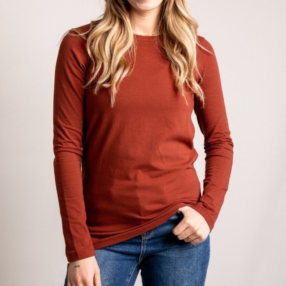 Zenana Full Size Round Neck Long-Sleeve Top - Picture 1 of 7